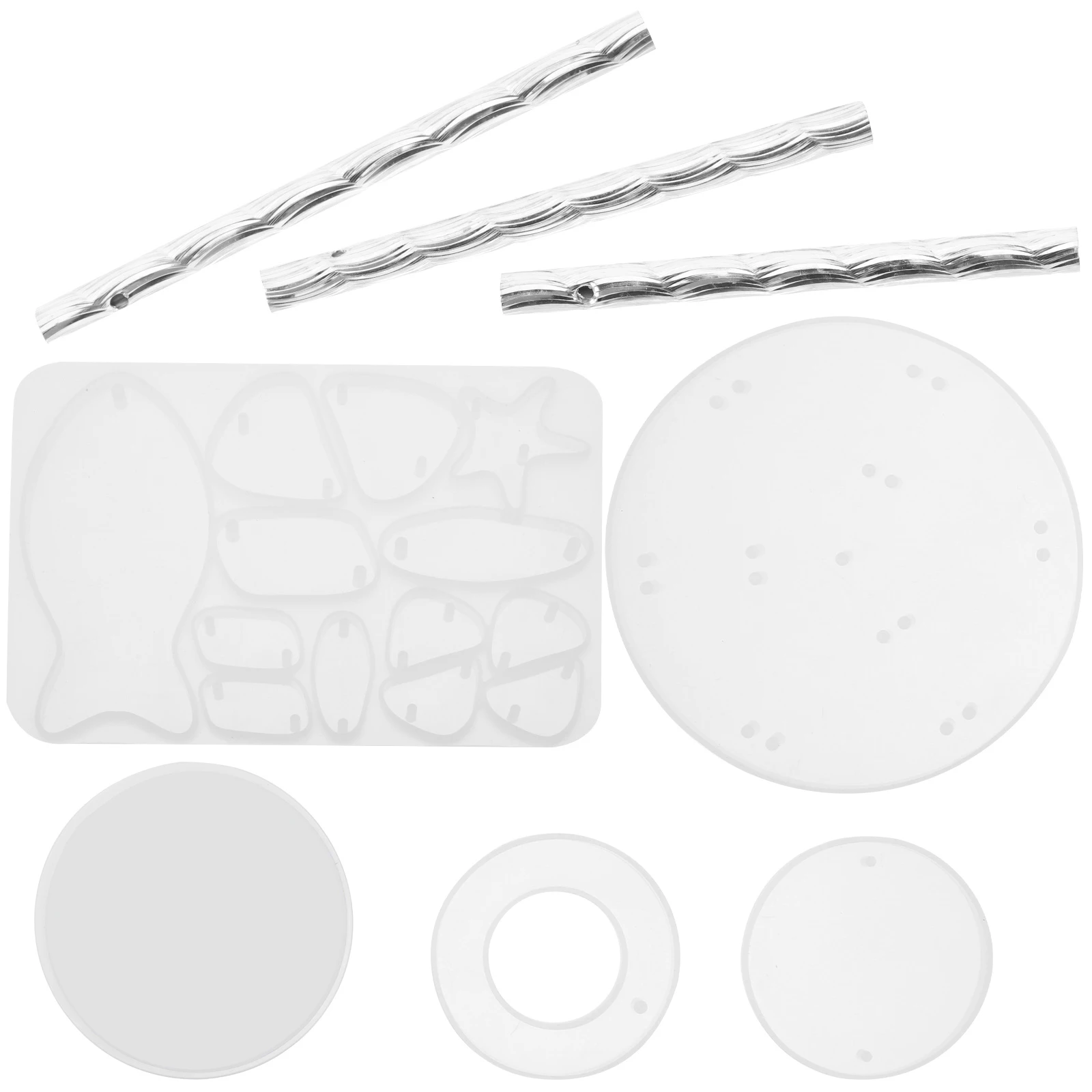 

Epoxy Wind Chime Mold DIY Crafts Making Kit Pendant Silicone Safe Durable Wear Resistance Practical Long Use Cultivate