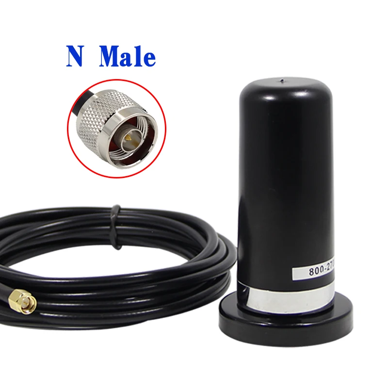 GSM 2G 3G 4G Antenna SMA Male N Male Vehicle Car Magnetic Mount Antena Signal Booster 35dBi 800-2700MHz 3 Meters Cable