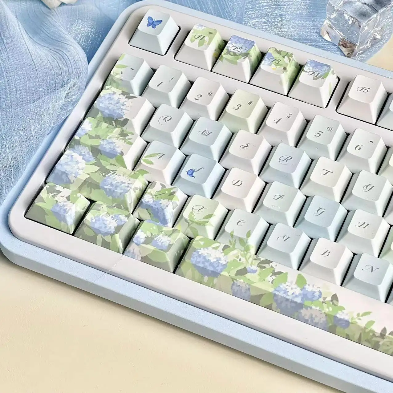 

Cute Keycap QX3 Profile Keycap Customization Gift PBT Keycaps 120 Keys Green Cap Dye-Sub Mechanical Keyboard Keycap MX Switch