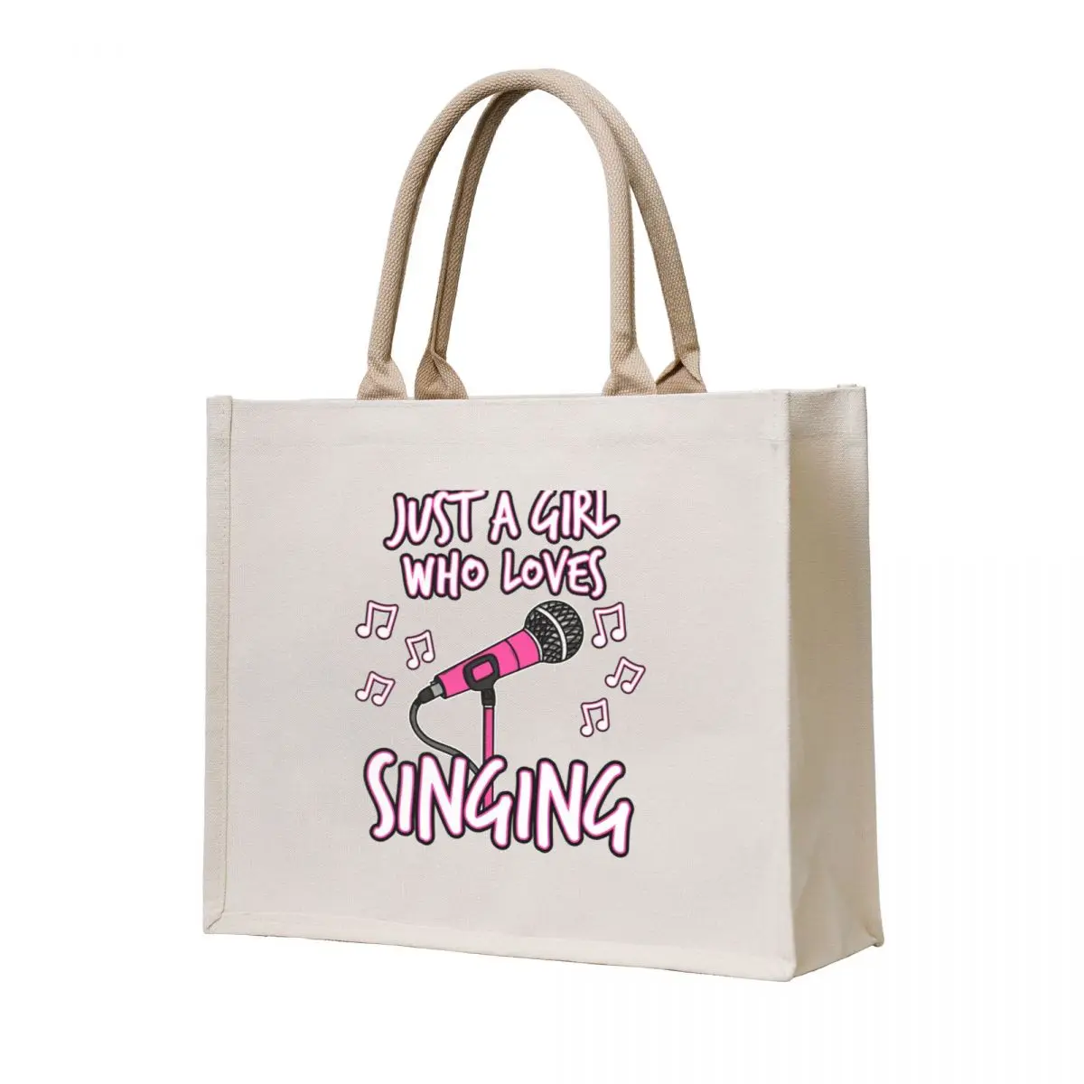 

Just A Girl Who Loves Singing, Female Singer Tote Bag Customizable tote bag personalized tote bag bags woman 2025