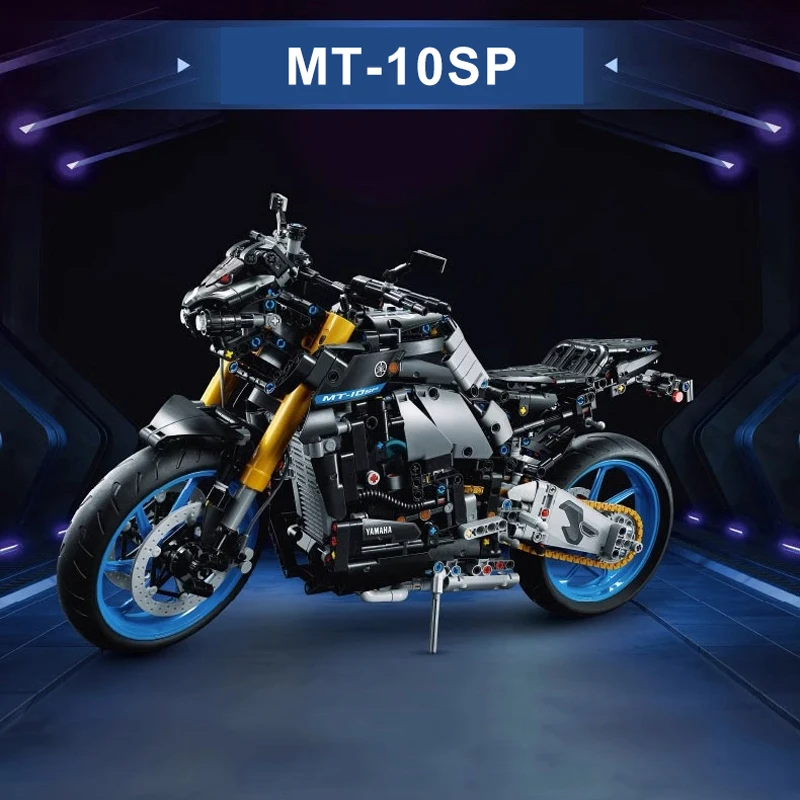 2023 novo técnico 42159 MT-10 sp yamahas corrida motocicleta blocos de construção kit modelo velocidade moto tijolos brinquedos presentes para crianças