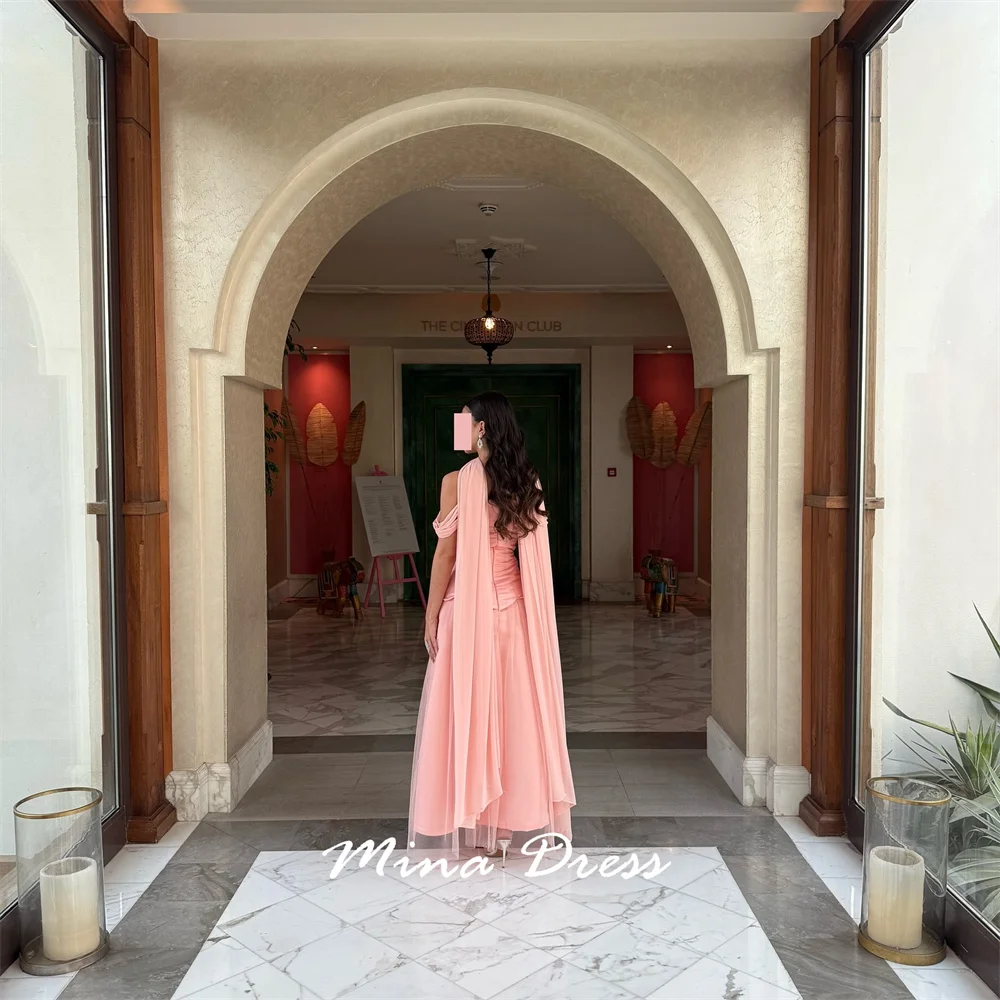 Mina personalizado tubo superior de luxo vestido de noite feminino sem mangas sem costas luxuoso vestidos de noite femininos para ocasiões formais