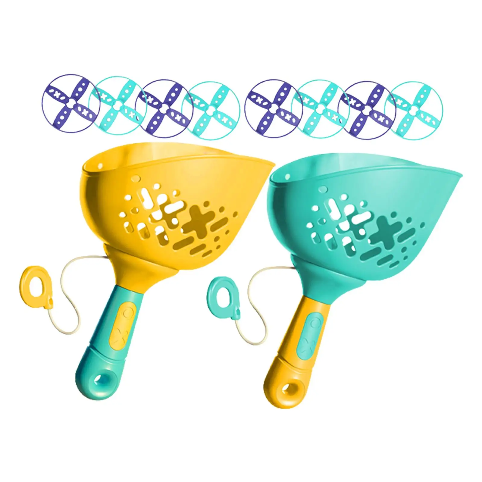 flying Launcher Toy for Kids Hand Eye Coordination Toys Backyard Toys Bamboo dragonfly Flying Saucer Girls Boys