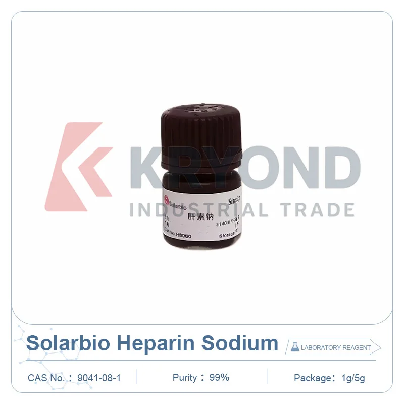 Solarbio Heparin Sodium H8060 CAS 9041-08-1 99 Percent Biochemical Reagent for Laboratory Research Testing Biotech Lab Use 1g 5g