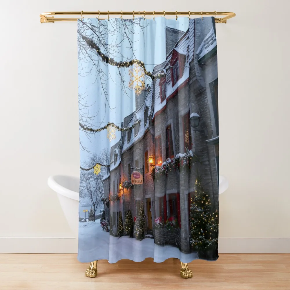 

Petit Champlain on Christmas Shower Curtain For Bathroom Window Curtain
