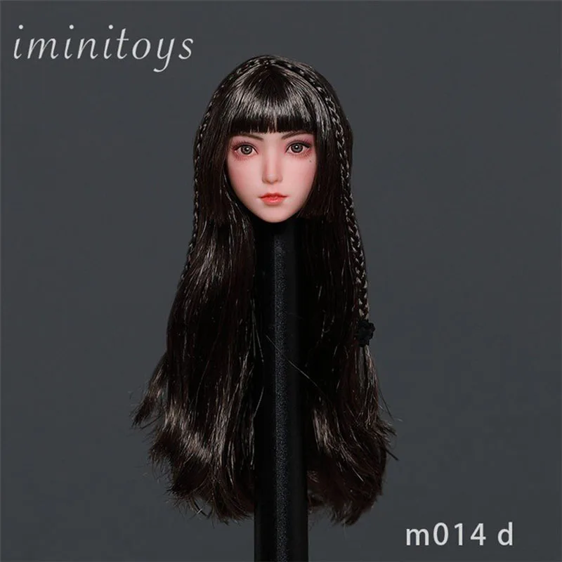 Iminitoys M014 1/6 Scale Female Soldier Anime Girl Lolita Head Sculpt Carving Model Fit 12 Inches Action Figures Seamless Body