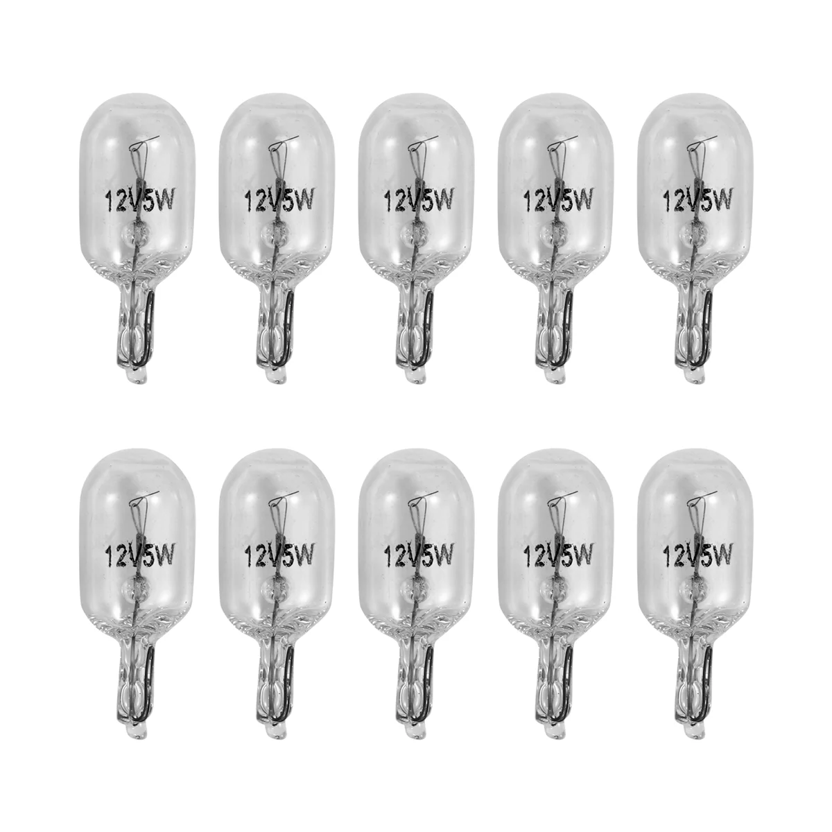 Car T10 12V 5W 168 194 W5W Halogen Light Bulb Instrument Cluster Gauge Dash Lamp Reading Lights , 10 Pack Warm White