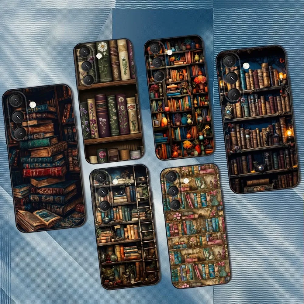

Alchemist Shelf Book Locker Phone Case For Samsung S25,S24,S23,S22,S21,S20,S10,Ultra,Plus,Lite,FE,Soft Silicone Black Cover