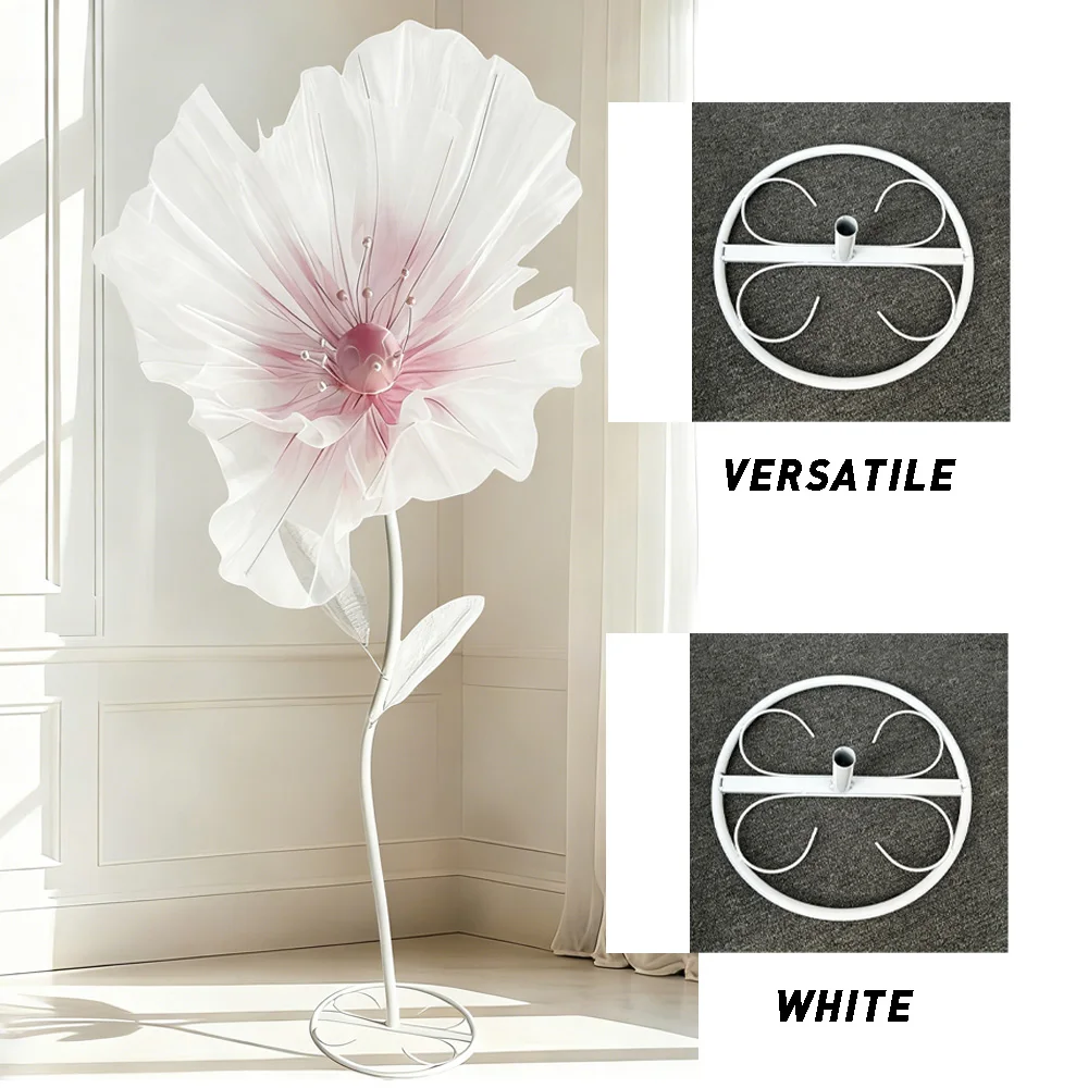 Flower Pole Display Stand Base Multifunction Reusable Accessory Iron Flowers Falling to The Ground for Home Floral Decoration