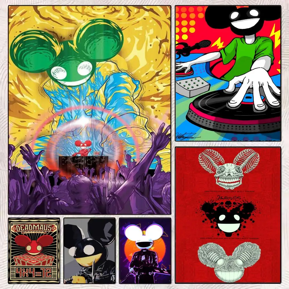 

D-Deadmau5 Electronic Music Poster HD Art Mural Wallart Poster for Home Room Decoration DIY Vintage Print Decor
