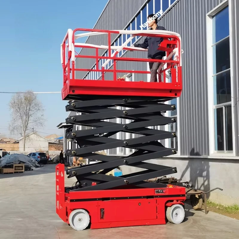 China Self Propelled Scissor Motorized Electric Lift Ladder Electric Lift Scissors Ceiling Projector Mini Hydraulic Lifter