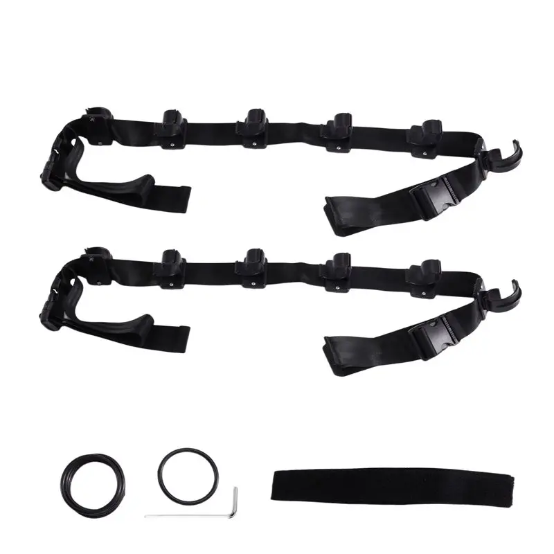 

A06F-Portable Car Fishing Rod Storage Rack Clip-On Universal Adjustable Double Clamps Holder