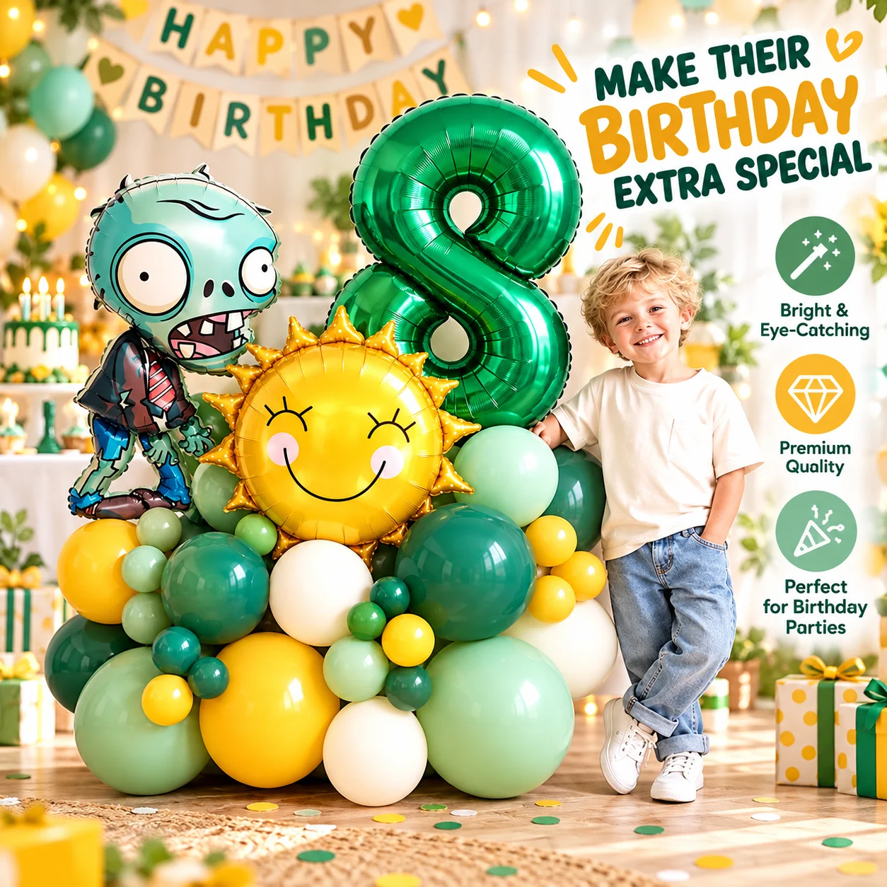 Plants Vs Zombies Cartoon Globos Balloon Bouquet Assorted Balloons For Kids Birthday Party Background Decor Supplies