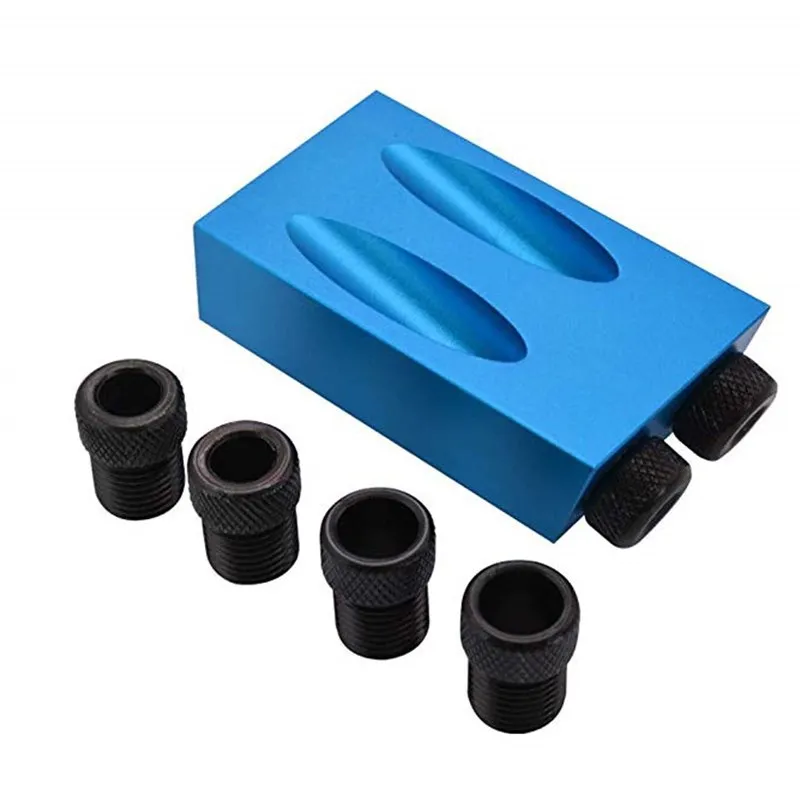 7pcs 14pcs 15 gradi localizzatore di fori obliqui punta da trapano Kit di maschere per fori tascabili per la lavorazione del legno Set di Guide per trapano ad angolo apri perforatore