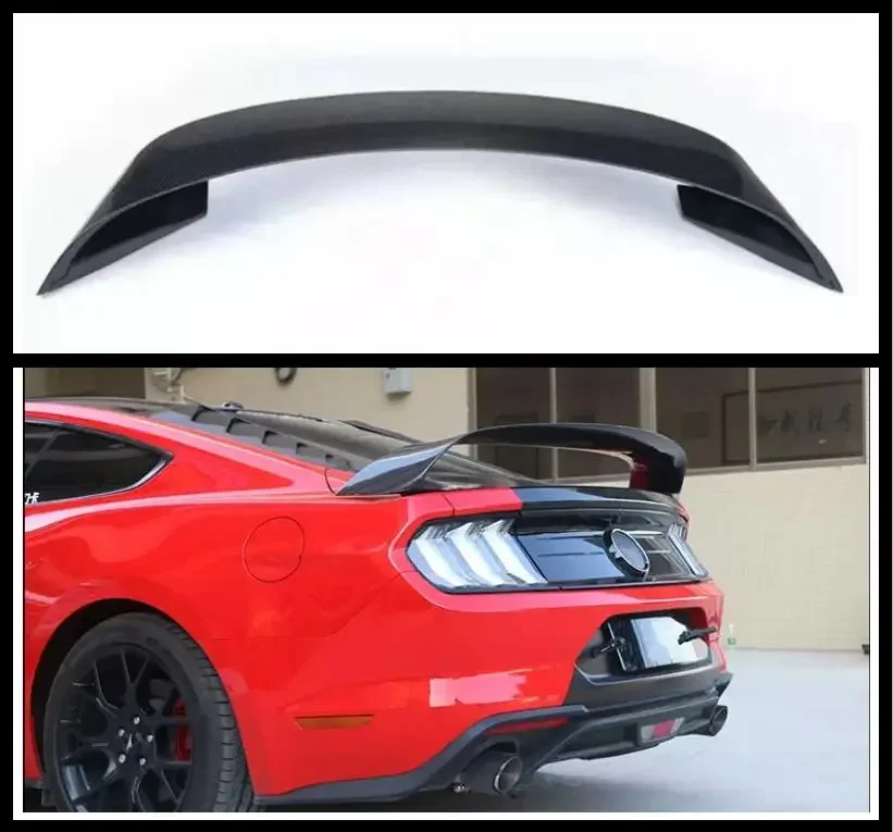 GT350R GT STYLE REAL CARBON FIBER REAR WING TRUNK LIP SPOILER FOR Ford Mustang 2015 2016 2017 2018 2019 2020 2021 2022