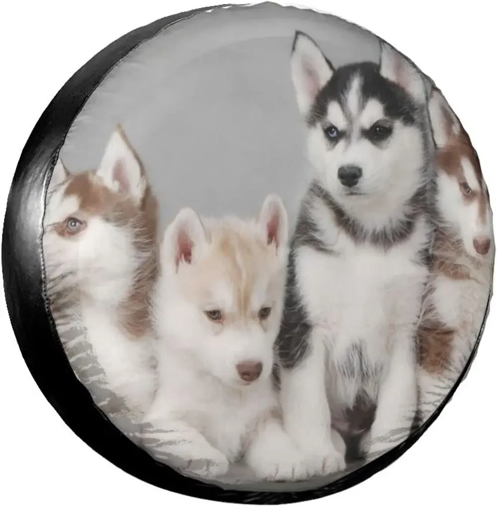 Lovely Husky – couvercle de roue de rechange imprimé, protecteur de roue universel, étanche, anti-poussière, 14 