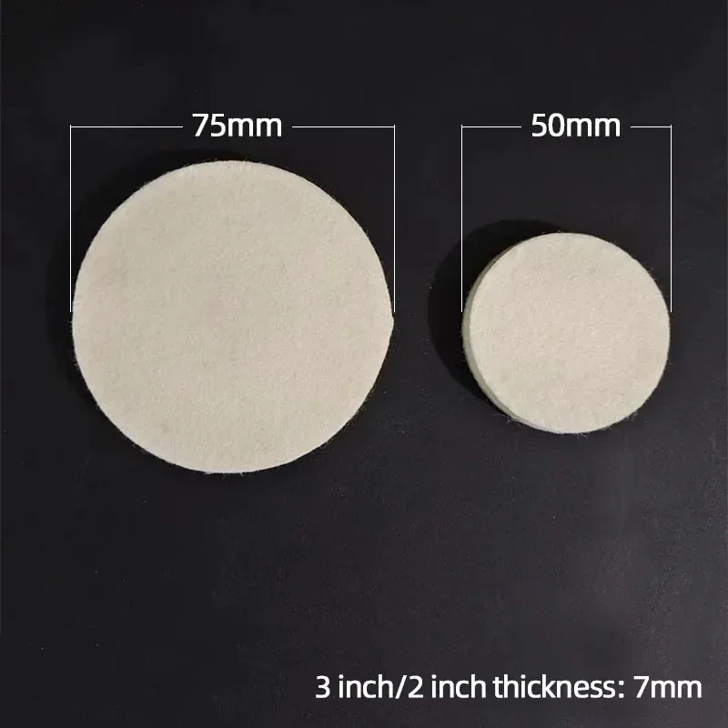 

Wool Polishing Wheel Felt Wheels Grinding Plate Pad Fine polishing 3inch 70mm/2inch 50mm for Metal Car Glass Furniture Ceramics
