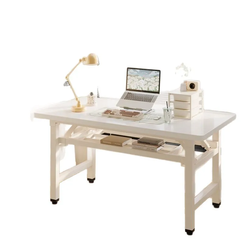 & Long Foldable Multi-purpose Table, Simple Training Conference Exhibition Writing Desk with Stools for Office Household Wholesa