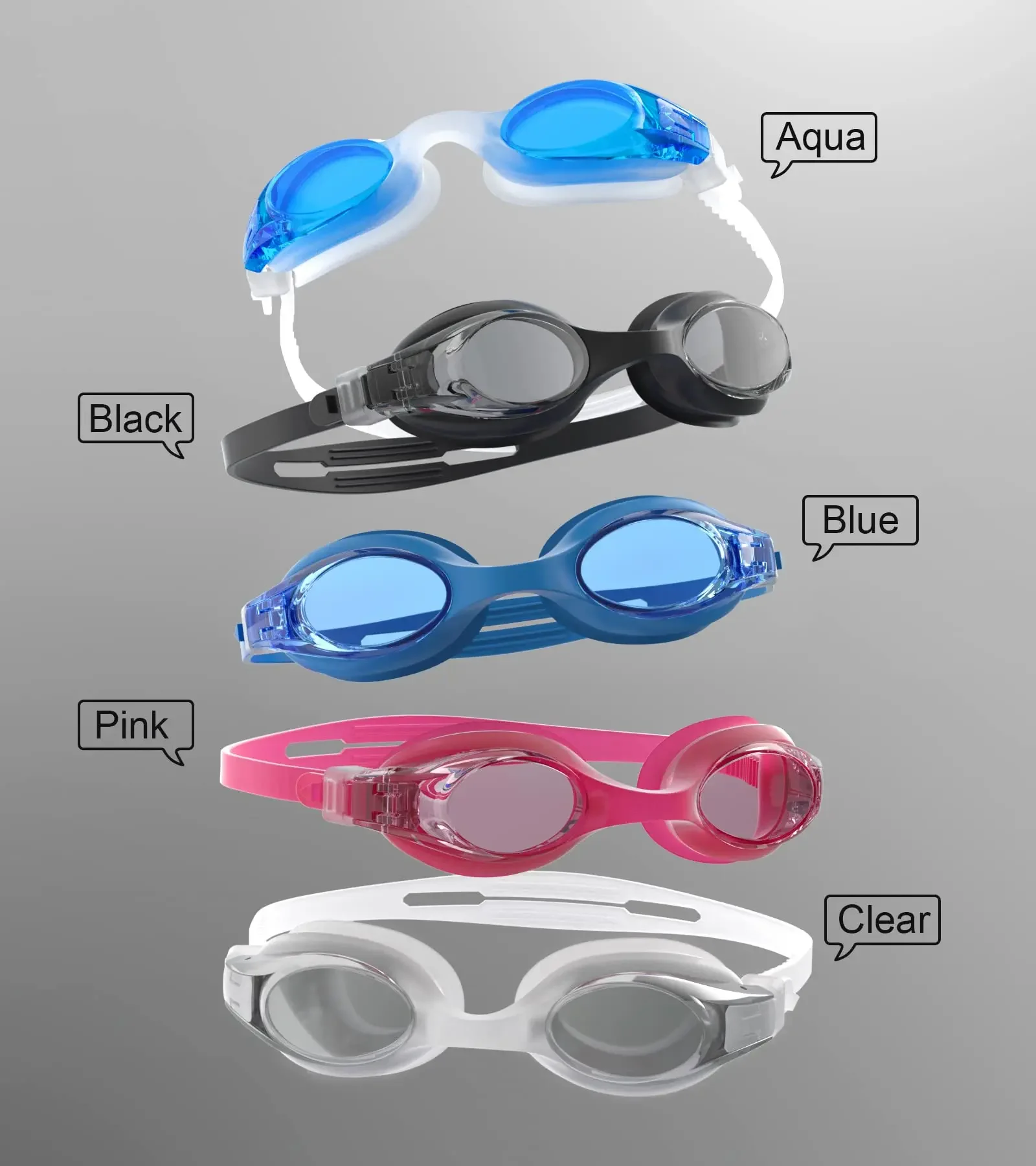 RABIGALA Professional Swim Goggles - Anti-Fog, No Leak Swimming Glasses for Men, Women, and Youth