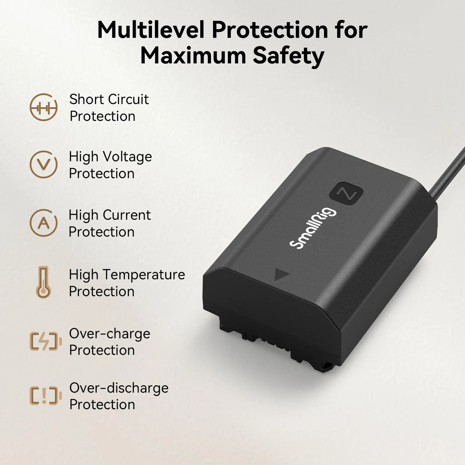 SmallRig D-Tap to NP-FZ100 Dummy Battery Power Cable  for Sony A7 III, A7 IV, A7S III, A7R III, A7R IV, A6700,FX3,FX30 Cameras