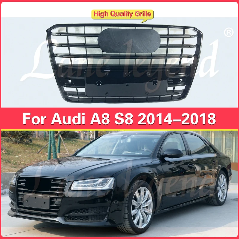 

Car Front Bumper Grill Center Grille for Audi A8/S8 2014 2015 2016 2017 2018 (Refit for RS8 Style) Car Front Bumper Grille tools