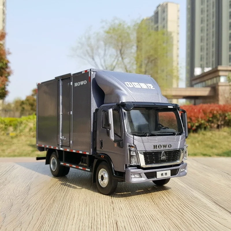 Collectible Alloy Toy Model Gift 1:24 Sinotruk Homan M3,HOWO Delivery Van Truck Vehicles DieCast Toy Model Gift,Decoration