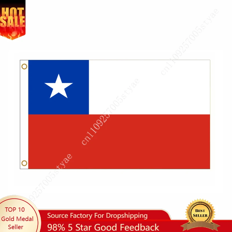 

Chile Flag Chile National Flags Wall decoration Sign Banner Poster For Outdoor indoor 90x150cm Republic of Chile National Flags
