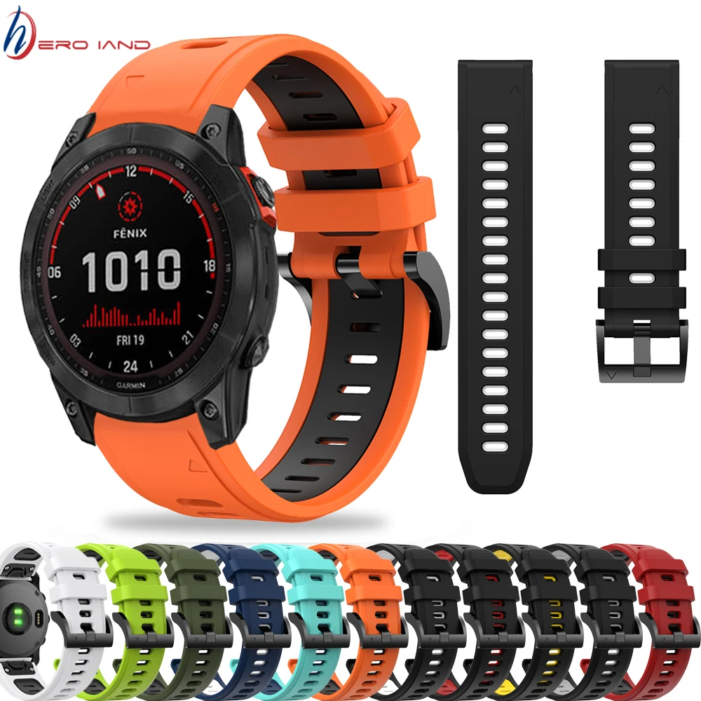 22mm Straps For Garmin Fenix 7 5 5Plus 6 6Plus Epix Smart Watch Quick Release Forerunner 935 S60 Silicone Easyfit Wrist Band New