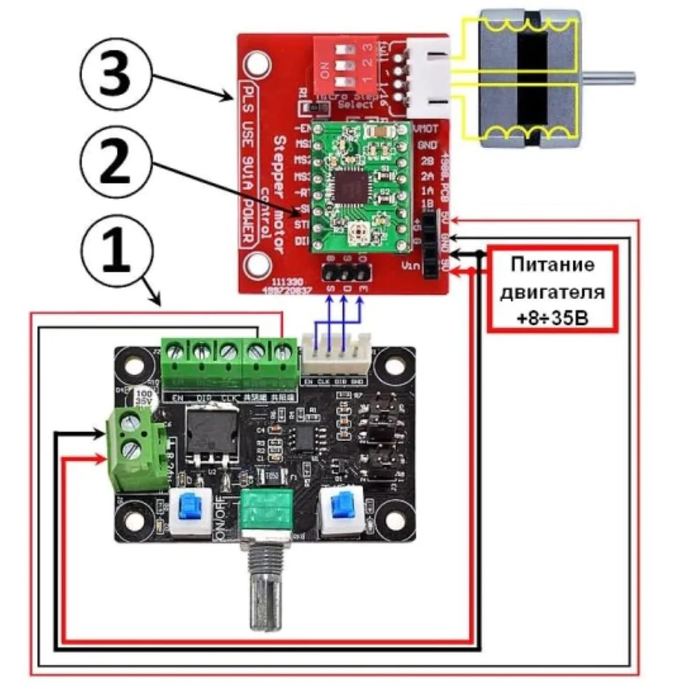 Nema17/23 Stepper Motor Driver MKS OSC PWM Pulse Signal Generator Module Motor Speed Frequency Direction Control Regulator