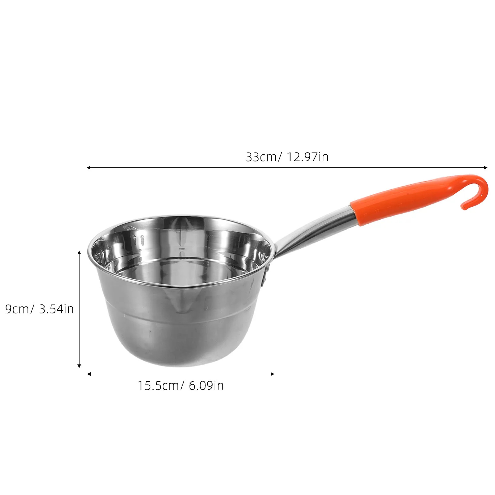 Stainless Steel Long Handle Water Dipper with Hanging Hook – Kitchen Soup Ladle, Bath Rinsing, Garden Watering Tool