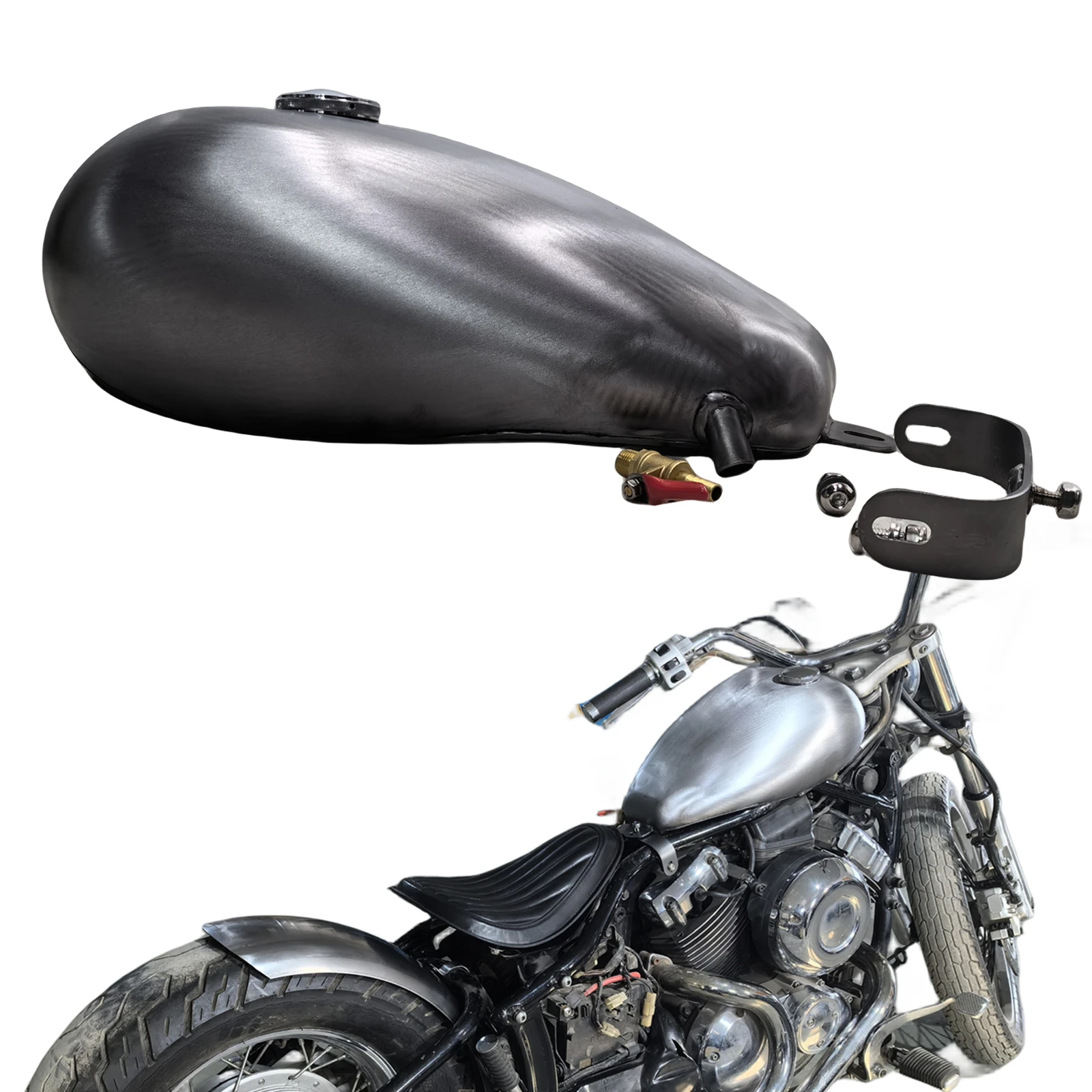 Бензиновый бензиновый топливный бак для мотоцикла YAMAHA DRAGSTAR 400 650, 7 л