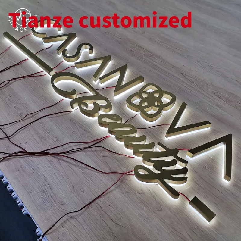 (customized)StoreSignage Customized Front Lit Illuminated Letters Signs Custom Logo 3d Led Backlit Letter Sign With High Q