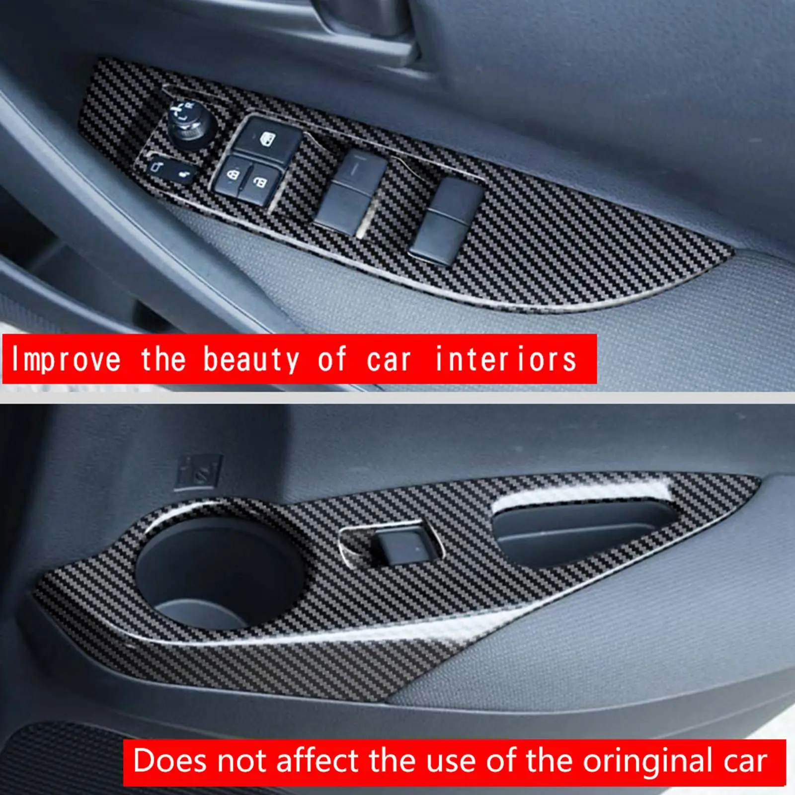 #70Z Window Switch Cover,Car Glossy Black Lift Button Switch Cover for Toyota Corolla RHD (Glossy Black)