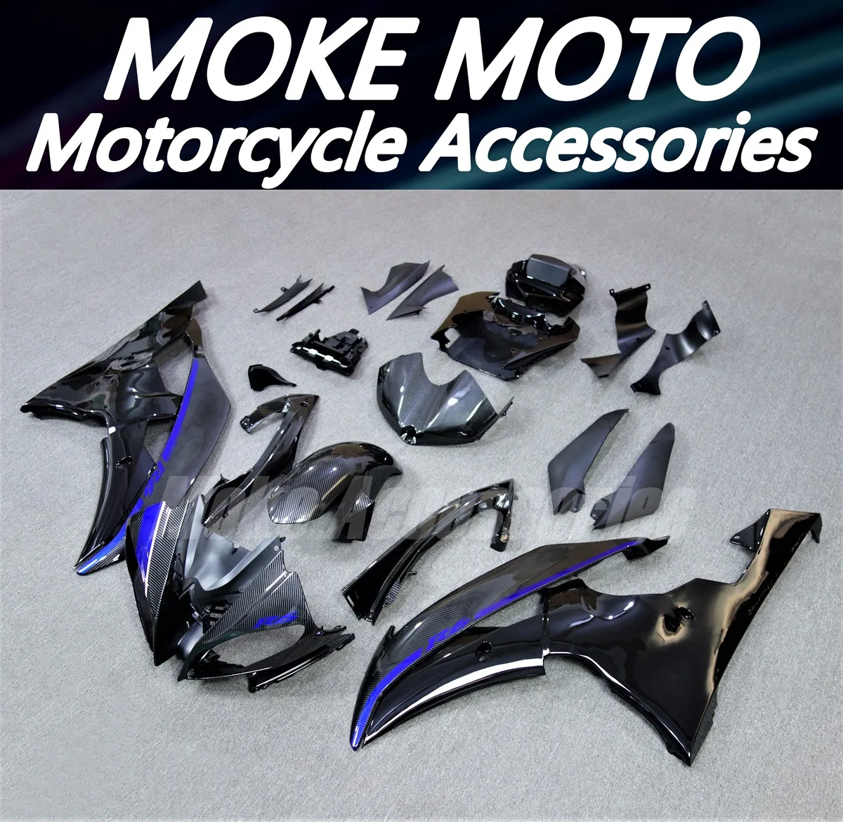 

Fairings Kit Fit For R6 2008 2009 2014 2015 2016 Bodywork Set ABS Injection New Copy of carbon fiber Black Blue