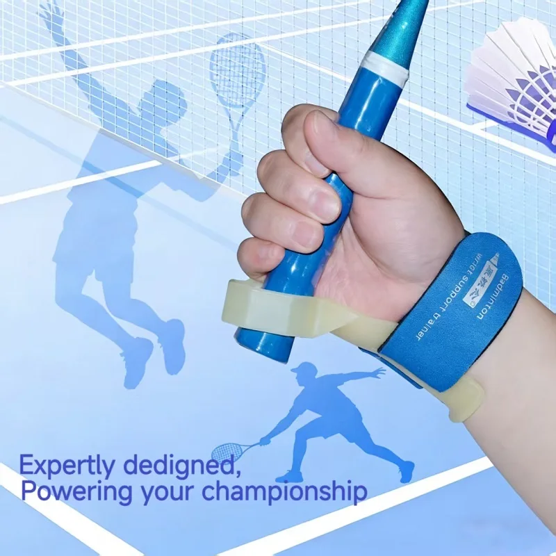 Adjustable Badminton Wrist Support Trainer for Various Hand Size with Strong Support Badminton Racket Posture Correct Grip Holde