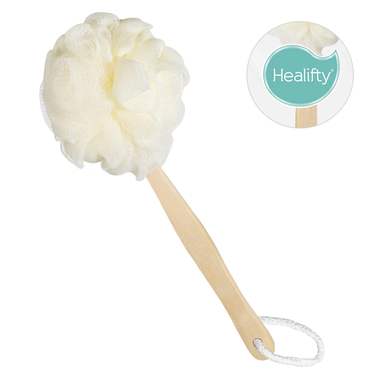 Bath Sponge Brush Exfoliating Loofah Mesh Shower Back Brush Long Handle for Men Women Firm Cleansing Dead Skin Removal