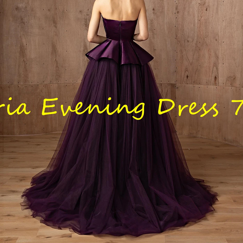 ที่กําหนดเองที่ละเอียดอ่อน A-Line ความยาวชั้น Strapless Organza ชุดราตรี Elegant Photo สี vestidos para mujer