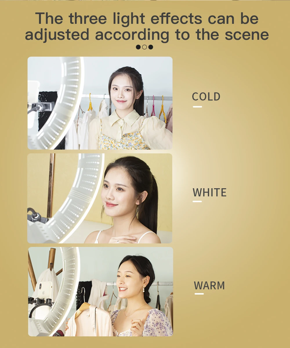 22 Inch LED Fill Light with Tripod Net Celebrity Mobile Phone Live Broadcast Bracket Selfie Beauty Beauty Ring Photography Light