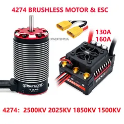 SURPASS HOBBY 4274 2500KV 2025KV 1850KV 1500KV 4 poli motore Brushless e 130A 160A ESC Combo per 1/8 1/7 RC Car RC Parts