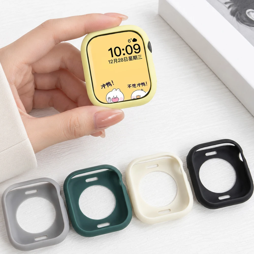 Soft Candy Case for Apple Watch Cover 12 46mm 42mm Silicone Protection for Iwatch Series 11 10 46mm 42mm Bumper Woman Accessorie