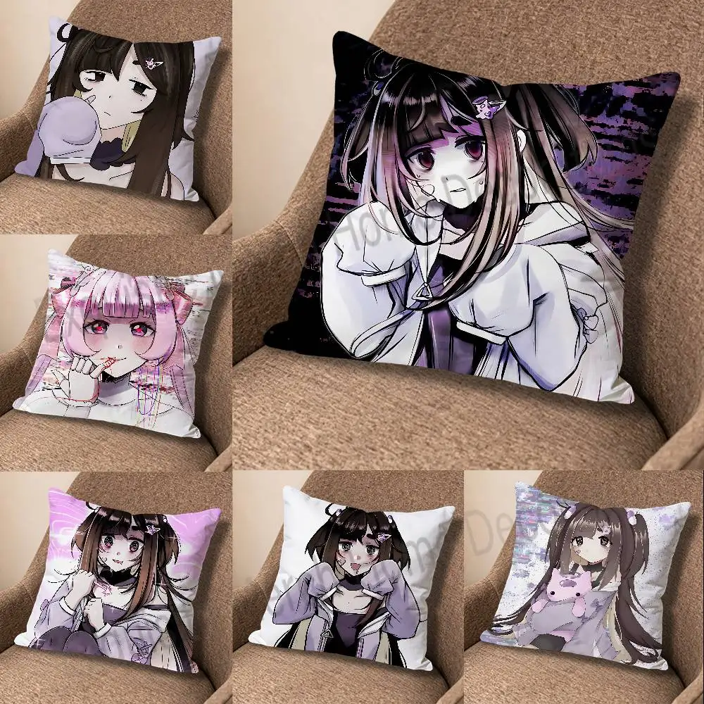 L-Love Angel S-Syndrome Yuuna Throw Pillow Case Decoration Bed Custom Square Pillowcase Pad Cover