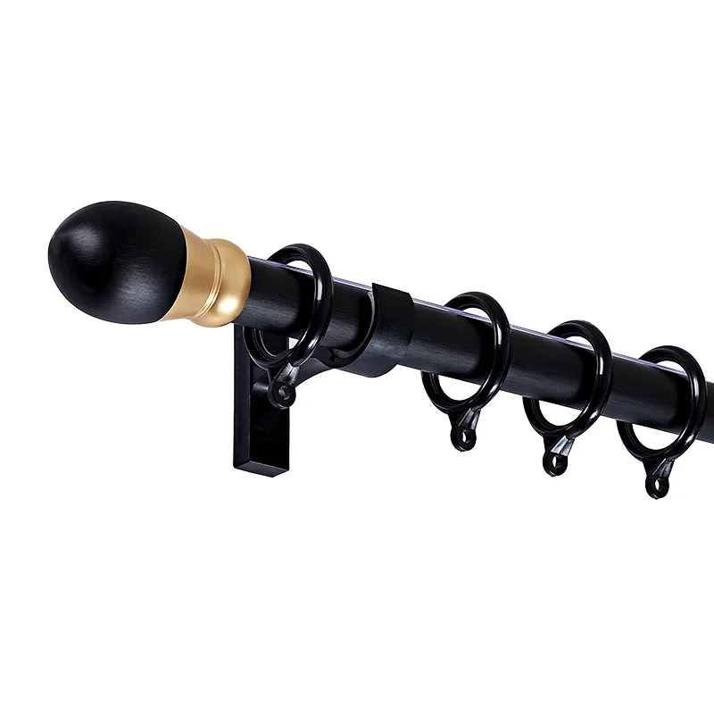 Modern Easy-to-Use Roman Rod Alloy Aluminum Material Living Room Window Decorative Curtain Pole Metal Curtain Accessories