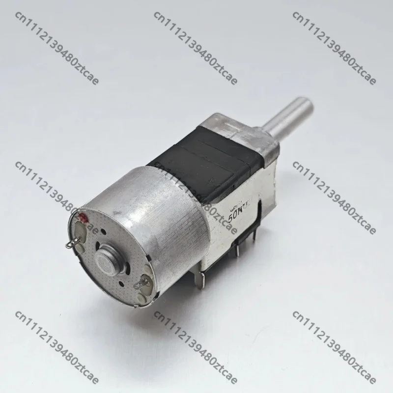4 Gang Motorized Rotary Potentiometer Half D-Shaft 25mm Handle Dual Row 16 Pin Terminals B50K Audio Amp Volume Control 1Pc