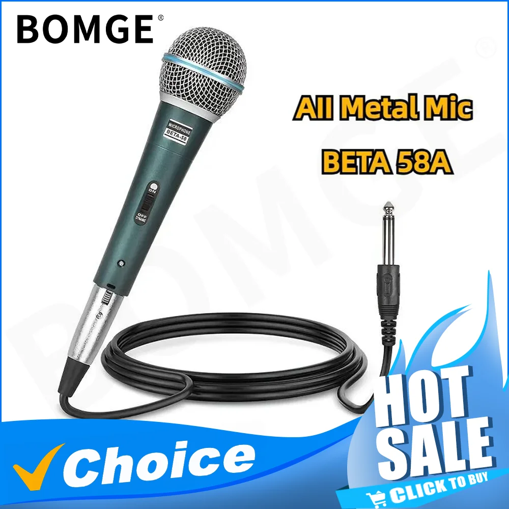 BETA58A BETA58 supercardioid Dynamic Microphone For Stage Singing Professional Wired Mic for Shure Karaoke Recording Vocal
