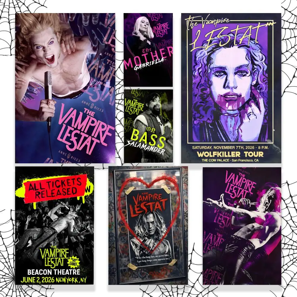 Gothic The Vampire Lestat Poster Graphic Wall Art Poster HD Waterproof PP Paper Print for Bedroom Living Room Office Decor Gift