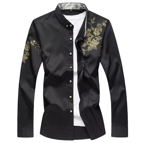 

Men's spring and autumn casual long-sleeved shirts, handsome, fashionable and versatile new top