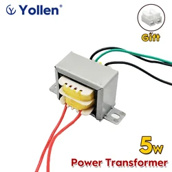 EI 5W Power Transformer 5VA Input Voltage AC220V to Output Single 2Wires Or Dual Out 3Wires AC12V 24V 18V 110V 9V 36V 15V 5Watt