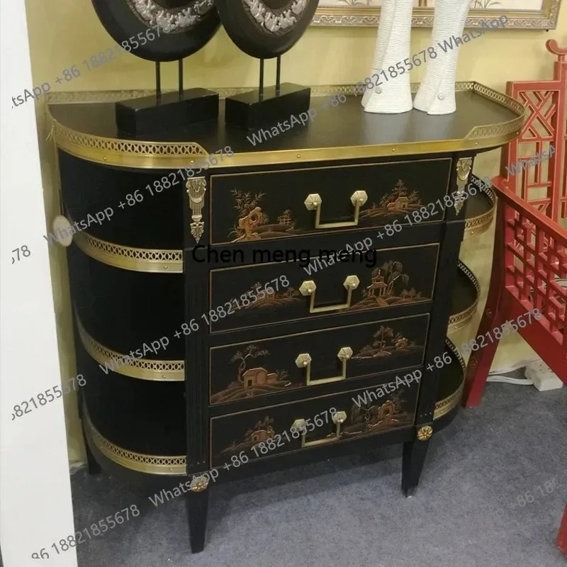 

porch, side cabinet, storage with drawers, entrance door storage cabinet