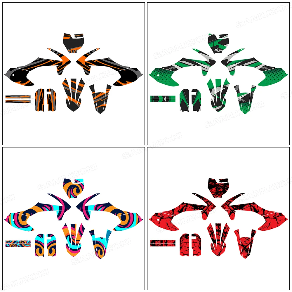 Custom Motorcycle Background Graphics Decals Stickers Kit for 50SX SX50 50 SX 2016-2023 - Number Plate Background Design