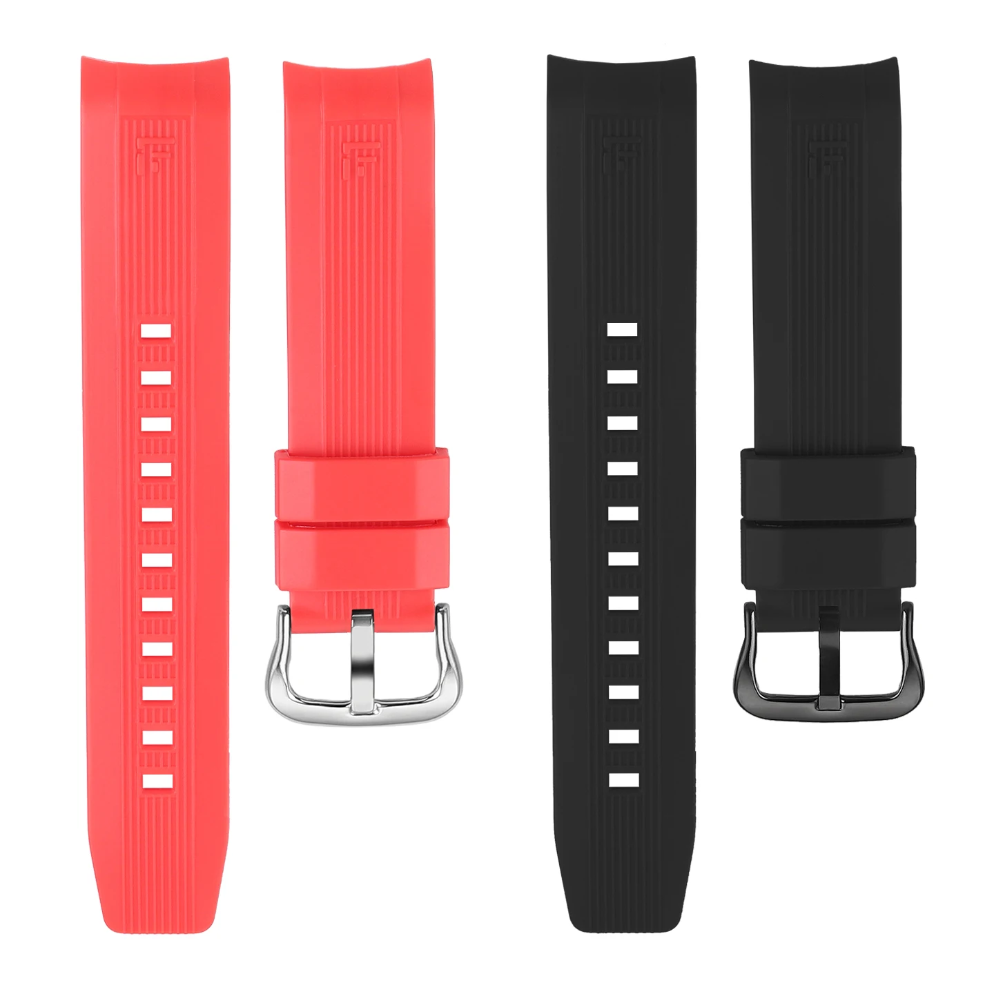 22mm Silicone Rubber Watch Band Strap with Curved End Links for Casio Edifice EQS-500 EQA-200 EQA-300 EQW-M600 Sport Men's view 6